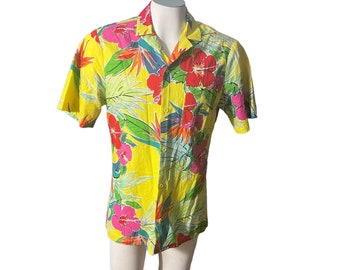 Camisa hawaiana vintage de los años 80 Frank M