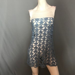 Vintage Hippie Boho Häkelkleid Kleid M