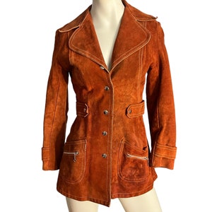 Vintage 70’s rust suede jacket S