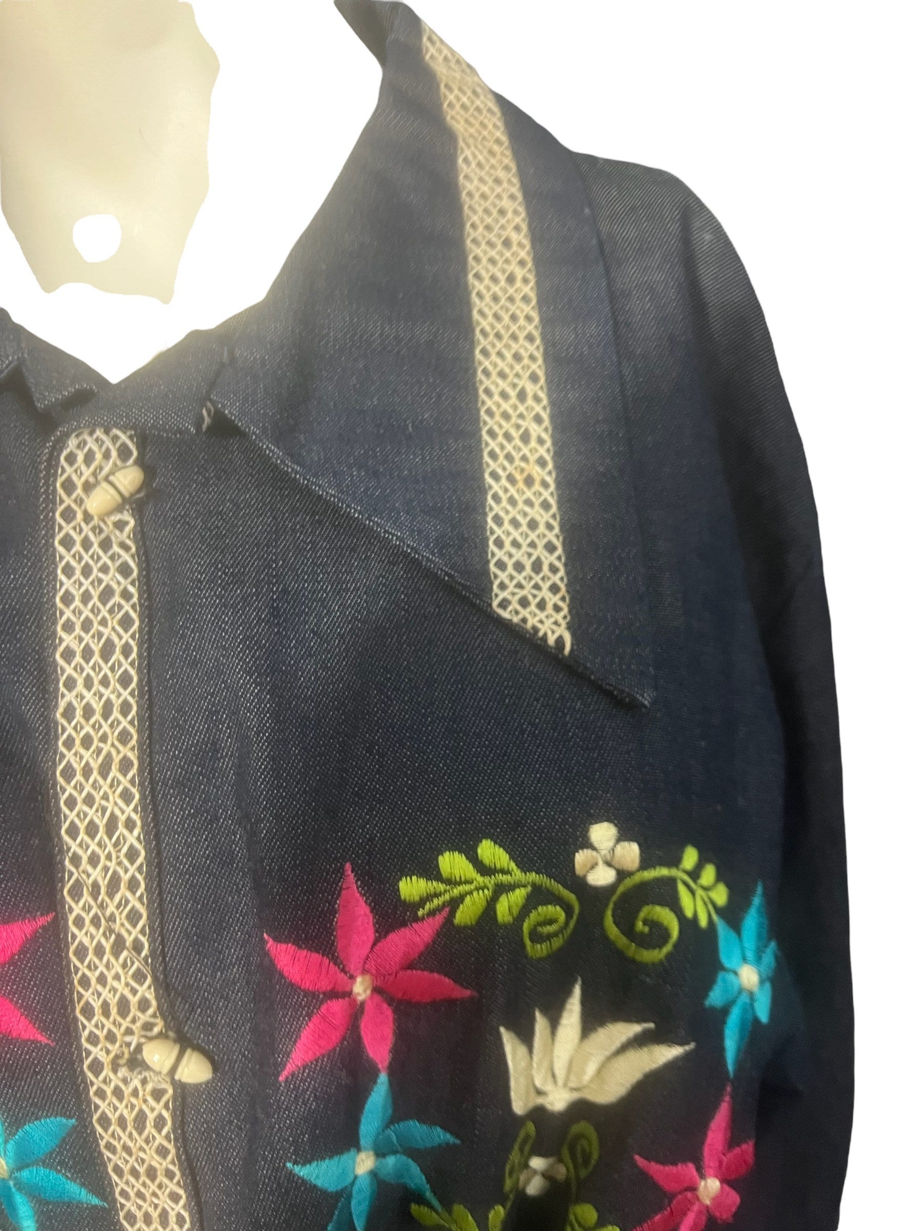 ヴィンテージ 70 年代 メキシカン 刺繍 ジーンズ ジャケット 44 - Etsy 