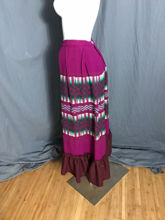 Vintage 1970’s ethnic woven skirt and shawl M - image 8