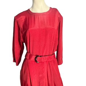 Vintage 80&#39;s red Lady Carol dress L 16