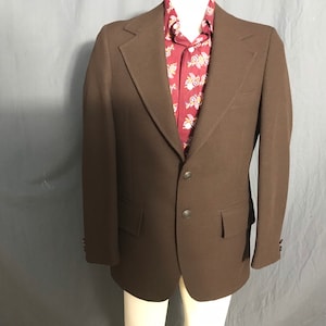 Vintage 1970’s brown sports coat jacket 42
