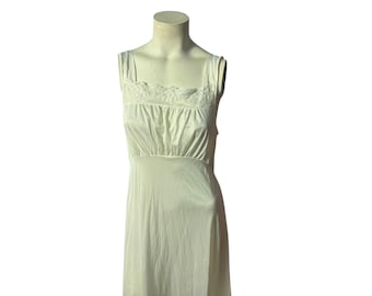 Witte lange vintage nachtjapon uit de jaren 70 L