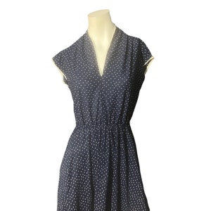 Vintage blue 70&#39;s 80&#39;s wrap style dress M