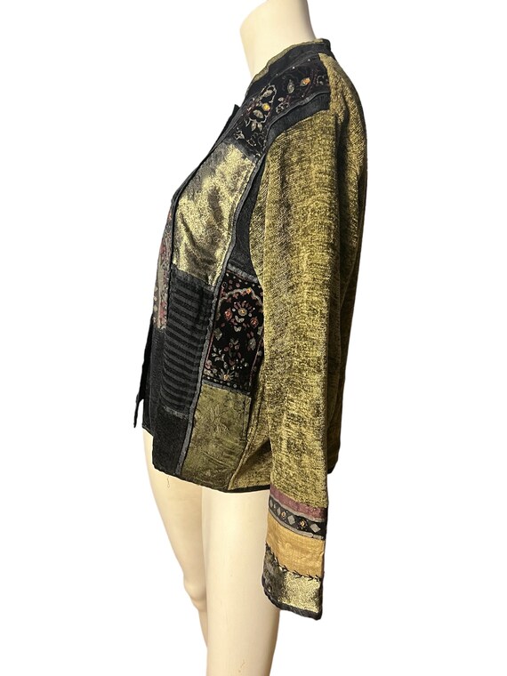 Vintage 80's patchwork jacket S Flashback - image 6