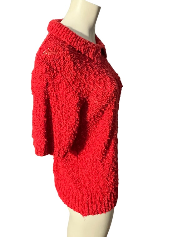 Vintage 80's red sweater top L Sea Wind - image 3