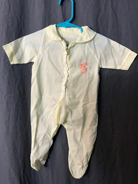 Vintage Baby Onesie Vintage Knit Onesie Newborn Bunting Made in Italy Atkins