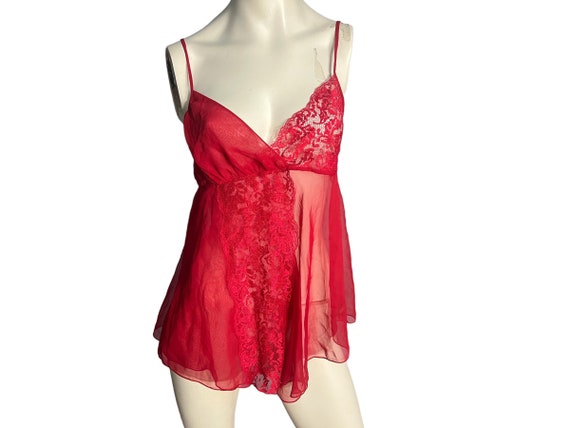 Vintage 80's Red Victoria's Secret Lingerie P 