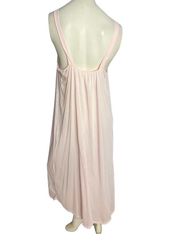Vintage pink long nightgown M - image 5
