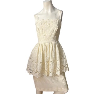 Vintage 60’s Lilli Diamond peplum lace dress S