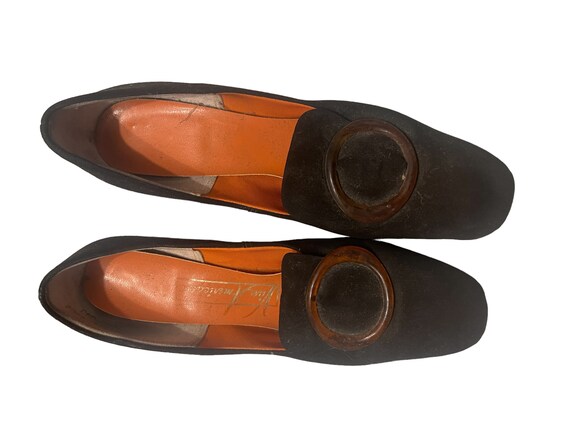 Vintage 50's black heels 7.5 AA Viva Americana - image 3