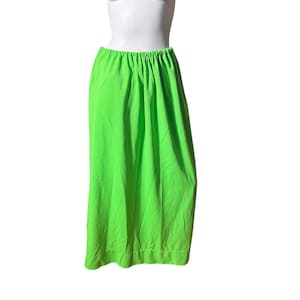Vintage 70&#39;s long neon green skirt M