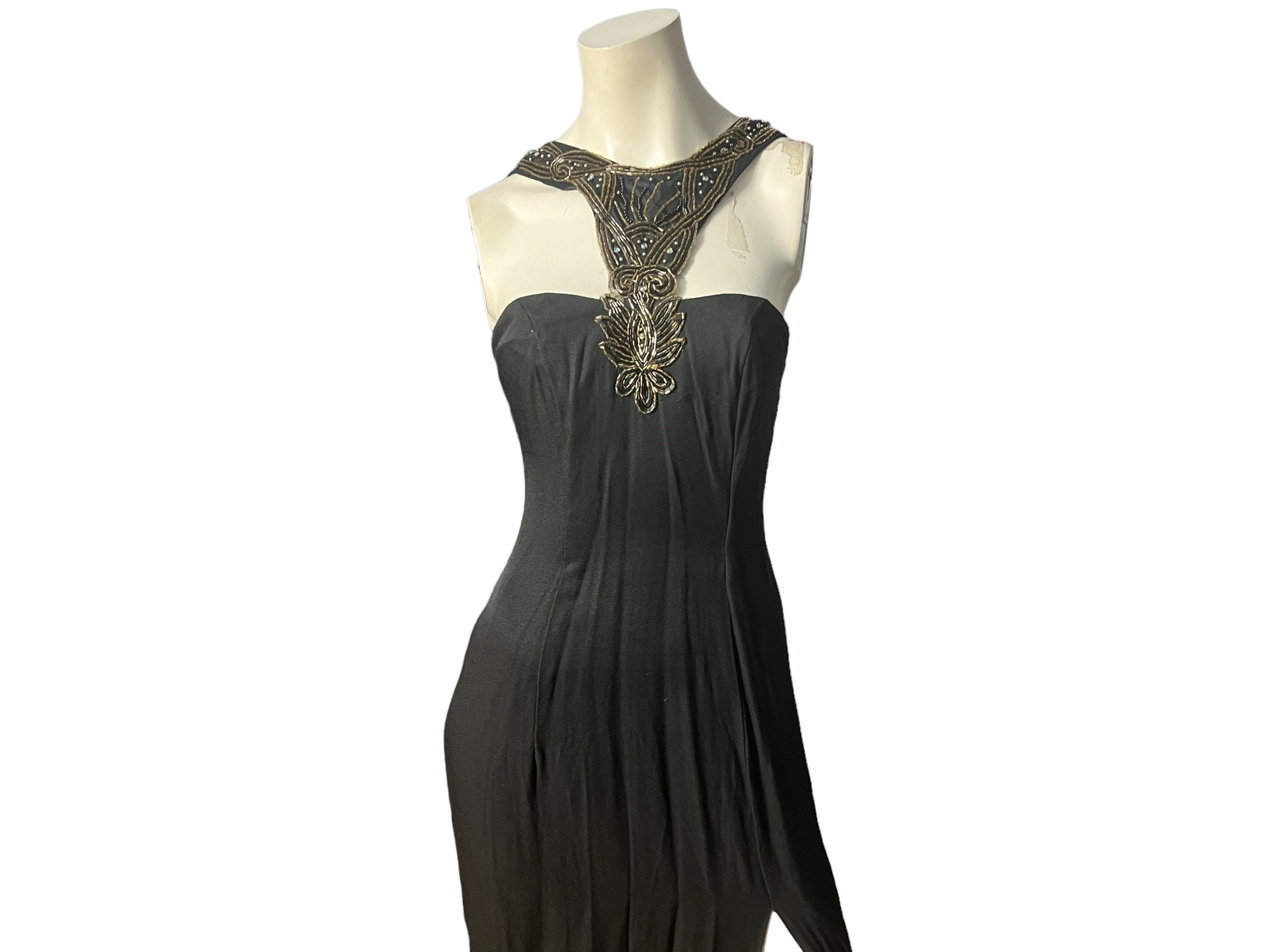 dave and johnny black beaded dress Dave and Johnny 11026 Prom Dress - Black main image 0