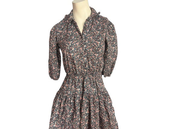 Vintage 70's floral prairie dress S - image 1