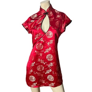 Vintage Red Oriental Mini Dress L Frederick's of Hollywood - Etsy