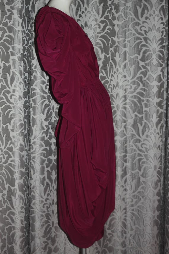 Vintage Nod 1980's Billy Jack Maroon Dress - image 4