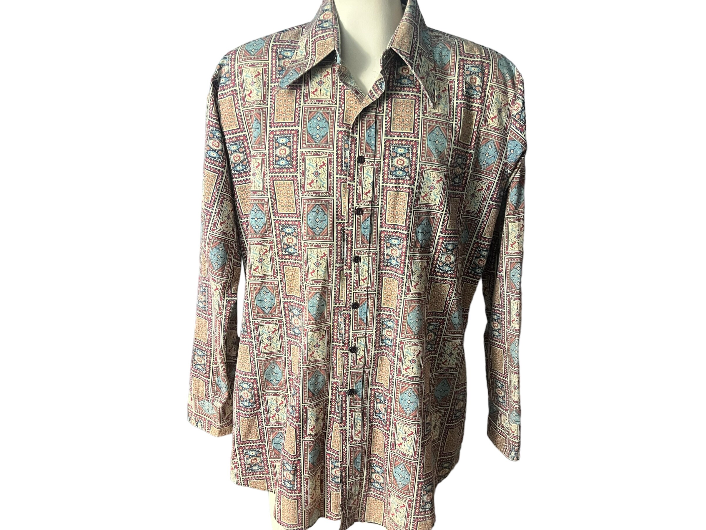 激安通販 Print Road Kings 70's Vintage Shirt Etsy - XL トップス