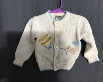Vintage Holmes teddy baby sweater 18 month