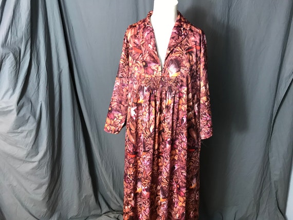 Vintage 1970’s bird caftan dress L
