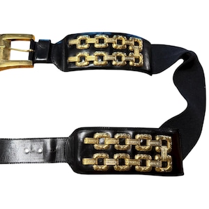 Cache STRETCHY Gold Belt with Decorative Clasp Cache | Accessories | Cache Stretchy Gold Belt With  main image 4