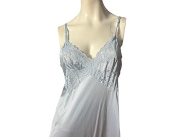 Vintage blue slip lingerie 38 L Vanity Fair