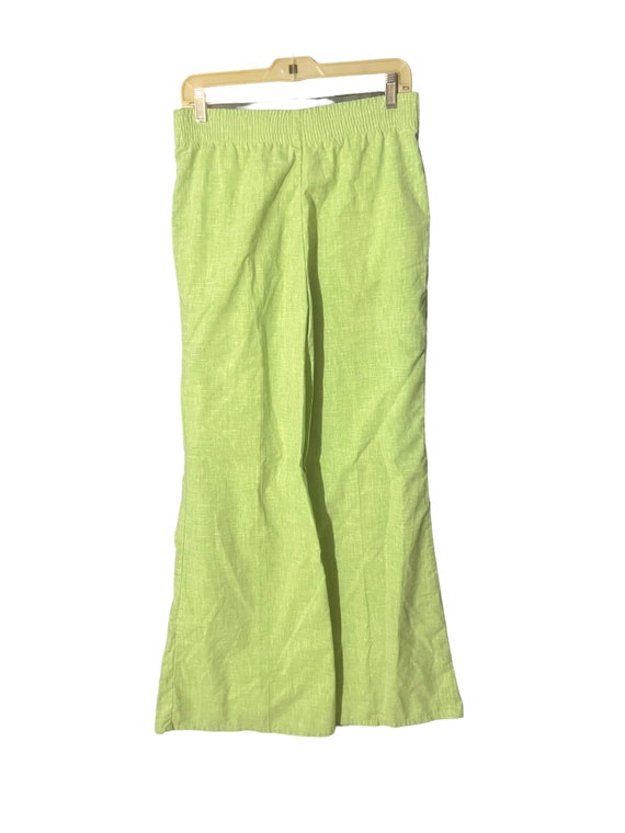 Vintage 70's green bellbottoms L - image 7