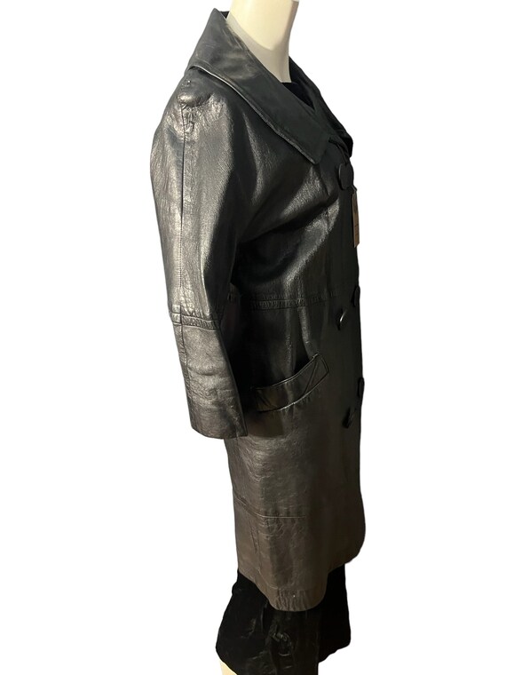 Vintage 50's 60's leather jacket coat - image 5