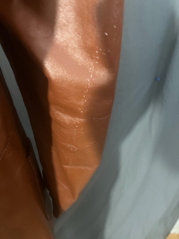 Vintage 70's brown leather suit jacket 44 - image 8