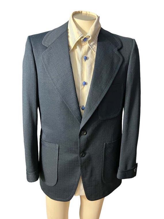 vintage 70’s blue suit jacket 40 R - image 2