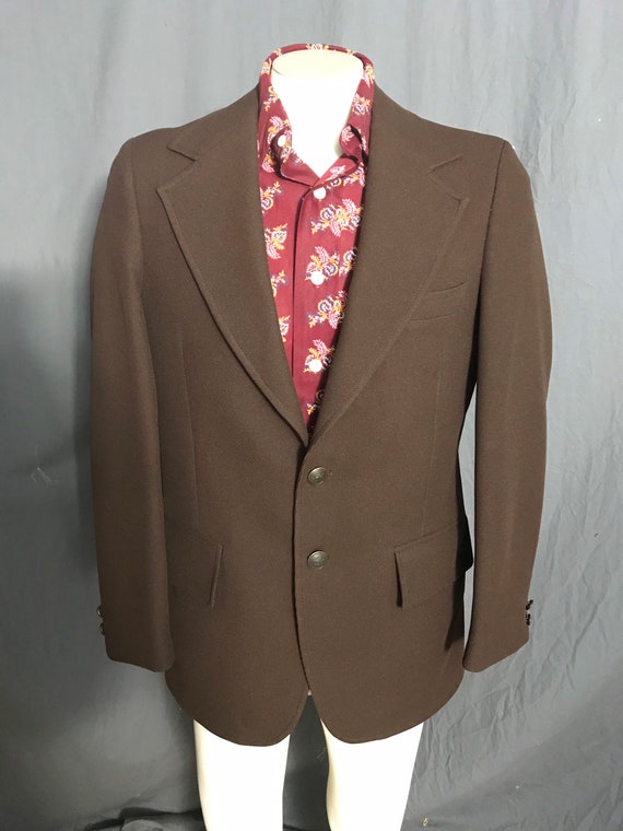 Vintage 1970’s brown sports coat jacket 42 - image 2