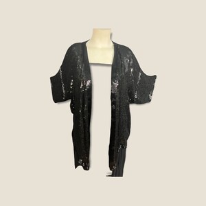 Vintage sequin black 70&#39;s jacket Swee lo M