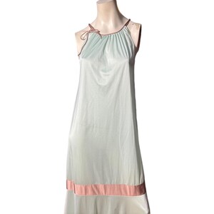 Vintage 70&#39;s blue long nightgown S M