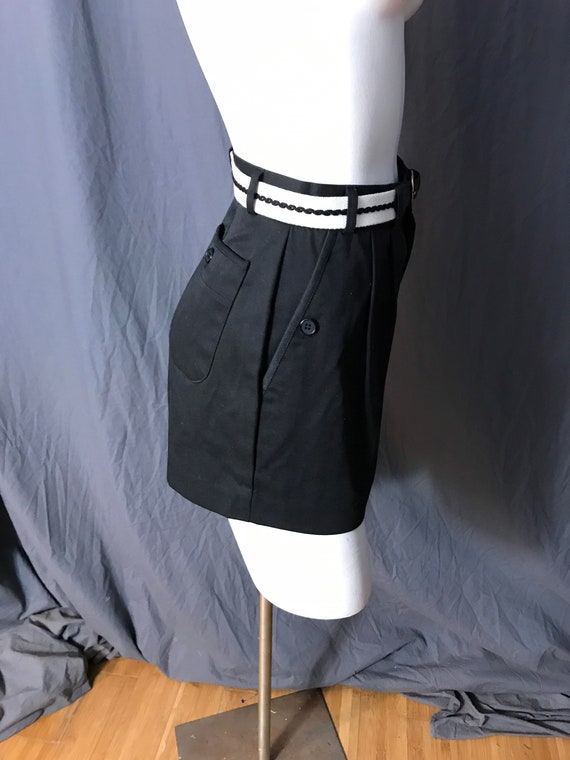 Vintage 1980’s black high waist shorts M - image 2