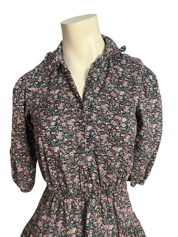 Vintage 70's floral prairie dress S - image 3