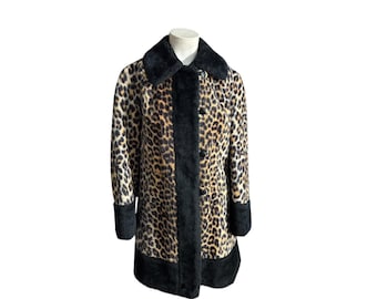 Vintage 70’s leopard coat M L penny lane