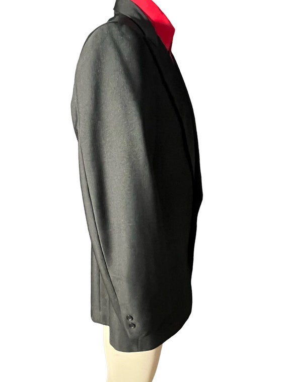 Vintage 70's black tuxedo suit jacket 44 - image 7