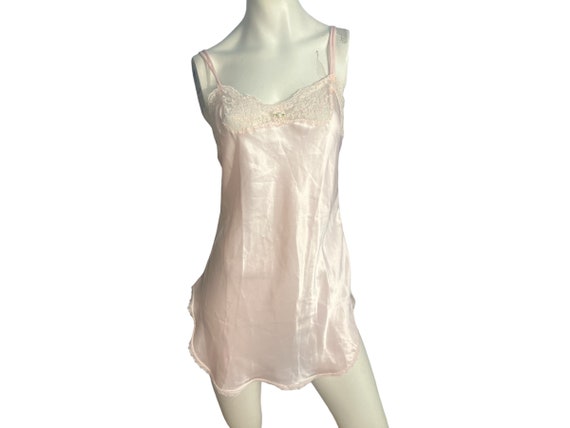 Vintage 80's short pink nightgown S - image 1