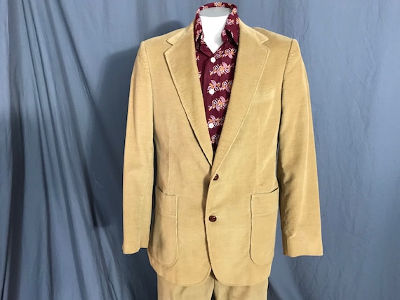 Vintage 1970’s Haggar brown corduroy suit 42