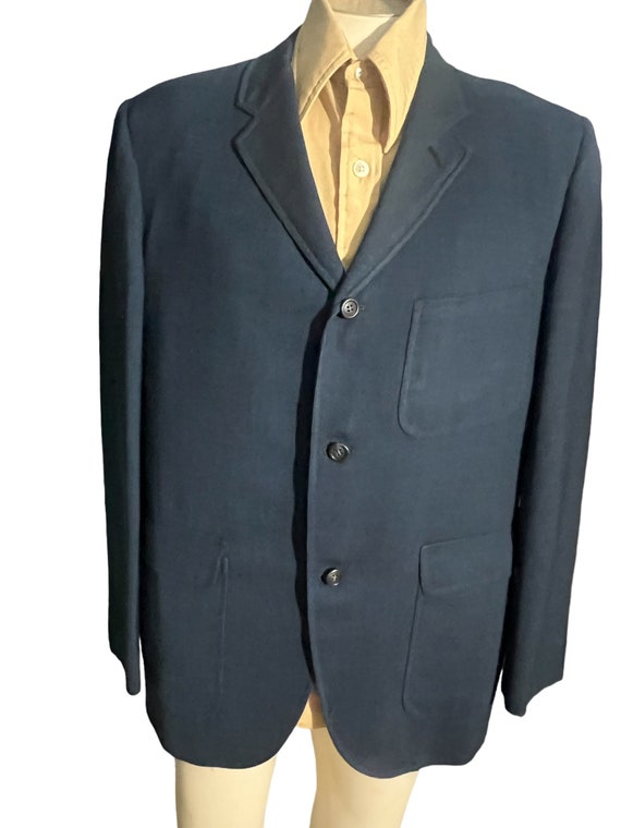 Vintage 70's blue suit jacket 42 - image 2