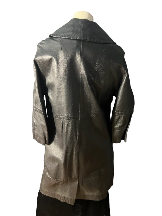 Vintage 50's 60's leather jacket coat - image 6