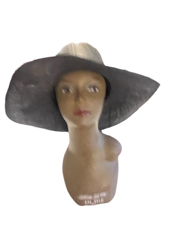 Vintage black Coralie large sun hat - image 4