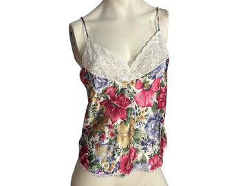 Vintage 80's floral camisole M