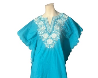 Vintage besticktes Kaftan Kleid S M