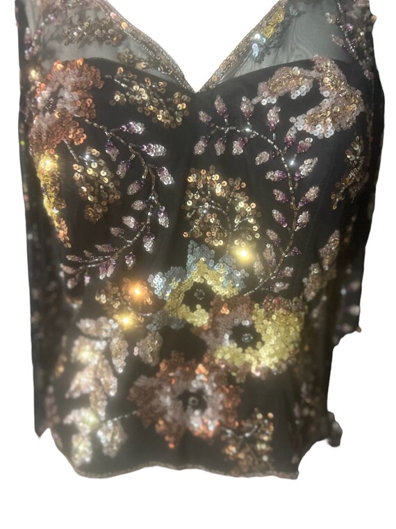 Vintage Lillie Rubin bead and sequin top 12 - image 3