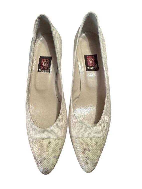 Vintage 80's tan heel shoes 9 N Anne Klein View 2