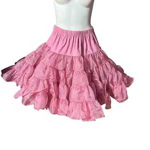 Vintage pink Malco Modes crinoline petticoat skirt L