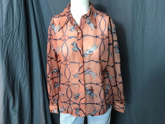 Vintage 70s shirt horse - Gem