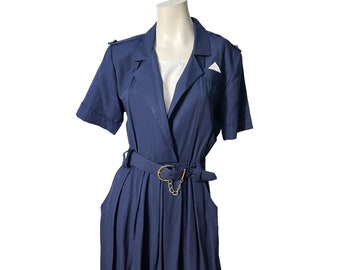 Robe bleue vintage des années 80 10 M Breli Original