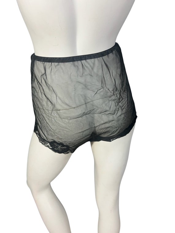 Vintage 50’s panties lingerie black M - image 4